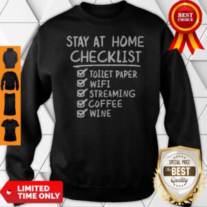 Awesome Stay At Home Checklist Funny Letter Print Sweatshirt