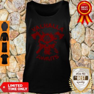 Awesome Skull Valhalla Awaits Tank Top