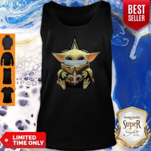 Premium Star Wars Baby Yoda Face Mask Hug New Orleans Saints Tank Top