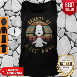 Awesome Snoopy Namastay 6 Feet Away Tank Top