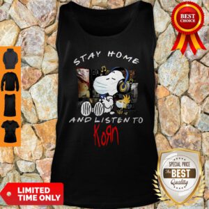 Nice Snoopy Mask Stay Home And Listen To Korn Tank Top
