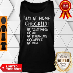 Awesome Stay At Home Checklist Funny Letter Print Tank Top