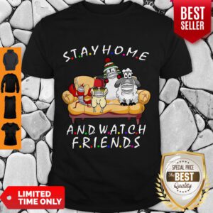 Top Pets Stay Home And Watch Friends Cartoon Covid-19 Shirt