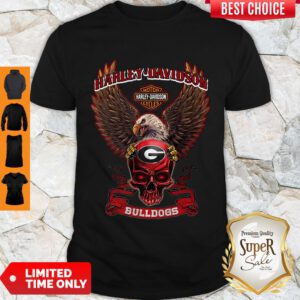 Top Skull Georgia Bulldogs Motor Harley Davidson Cycles Shirt