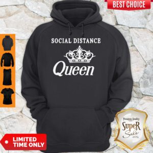 Top Social Distance Queen Bella Social Distancing Work From Home Hoodie