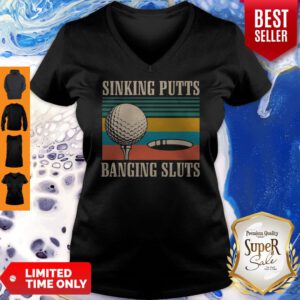 Nice Golf Sinking Putts Banging Sluts Vintage V-neck