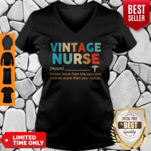 Pretty Vintage Nurse Knows More Than She Says And Notices More Than You V-neck