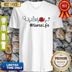 Awesome Nurse Life Heart Beat Covid19 V-neck