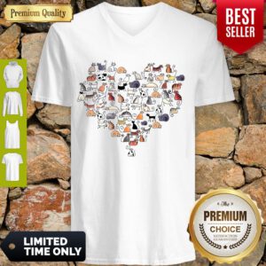Awesome Cats In The Heart V-neck
