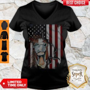 Awesome Horse Face Flag V-neck
