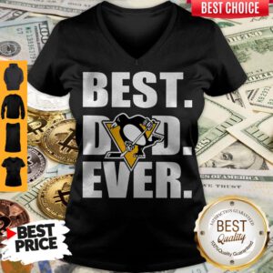 Awesome Pittsburgh Penguins Best Dad Ever V-neck