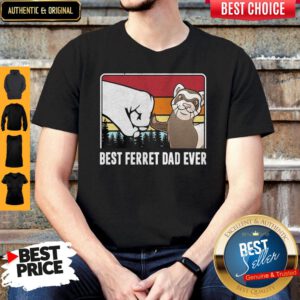 Cute Best Ferret Dad Ever Happy Father's Day Vintage Shirt