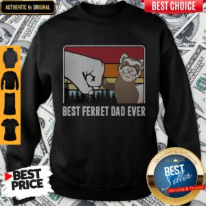 Cute Best Ferret Dad Ever Happy Father's Day Vintage Sweatshirt