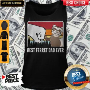 Cute Best Ferret Dad Ever Happy Father's Day Vintage Tank Top