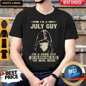 Death Mask I'm A July Guy I'm A Good Guy But You Never Want To See The Devil Inside Shirt