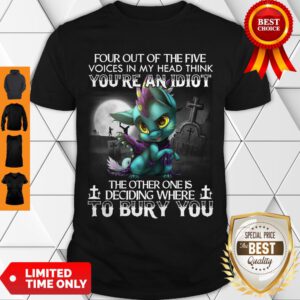 Dragon Four Out Of The Five Voices In My Head Think Youre An Idiot Shirt
