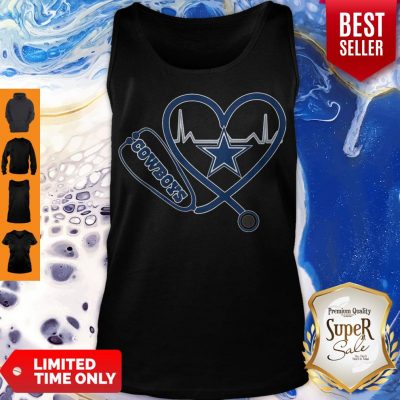 Funny Dallas Cowboys Nurse Heartbeat Tank Top