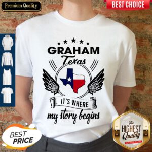 Funny Graham Texas It's Where My Story Begins Map Shirt