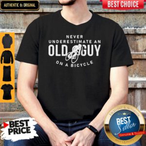 Funny Never Underestimate An Old Guy On A Bicycle Shirt