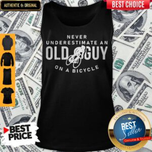 Funny Never Underestimate An Old Guy On A Bicycle Tank Top