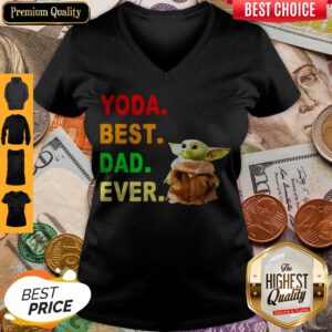 Funny Yoda Best Dad Ever V-neck