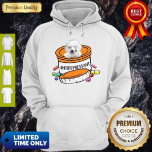 Nice White Poodle Antidepressant Mug Hoodie