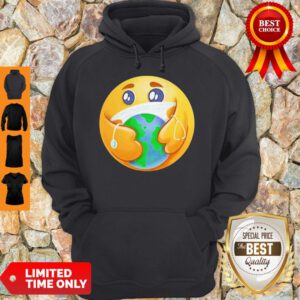 Pretty Icon Mask Hug Earth Hoodie