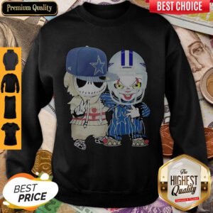 Jack Skellington And Joker Player Dallas Cowboys Football Sweatshirt