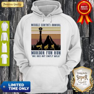 Middle Earth’s Annual Mordor Fun Run One Does Not Simply Walk Vintage Hoodie