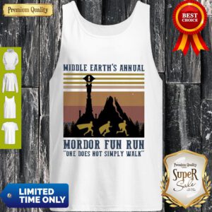 Middle Earth’s Annual Mordor Fun Run One Does Not Simply Walk Vintage Tank Top