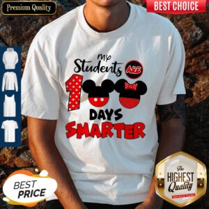My Students Are 100 Days Smarter Mickey Minnie Mouse Shirt