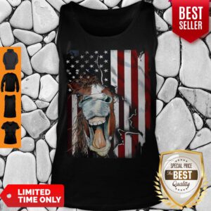 Nice American Horse Face Flag Tank Top