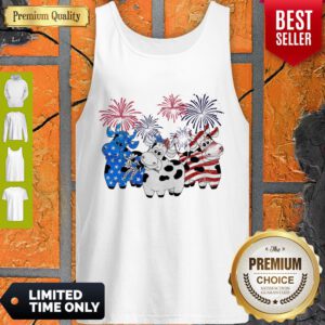 Nice Cows Happy American Independence Day Tank Top
