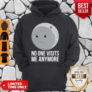 No One Visits Me Anymore Sad Moon Face American Flag Hoodie