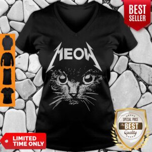 Official Great Metallica Meowtalica Black Cat V-neck
