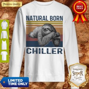 Official Sloth Natural Born Chiller Vintage Sweatshirt