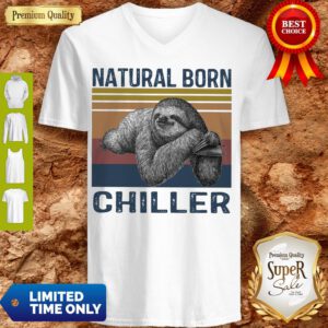 Official Sloth Natural Born Chiller Vintage V-neck