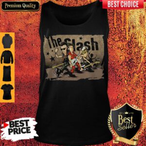 Official The Clash Band Cartoon Tank Top