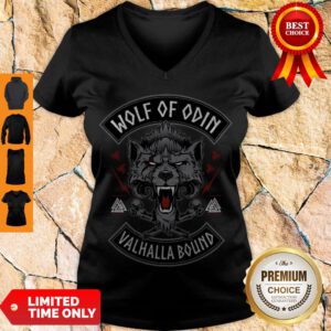 Official Wolf Of Odin Valhalla Bound V-neck