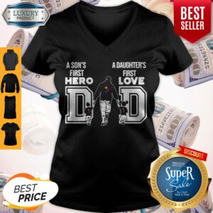 Pittsburgh Steelers Nfl Dad A Son’s First Hero A Daughter’s First Love V-neck