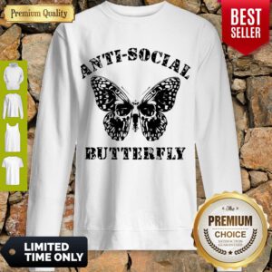 Premium Anti Social Butterfly Sweatshirt
