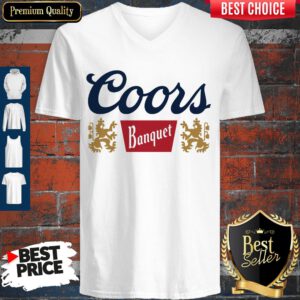Premium Coors Banquet Beer Logo V-neck
