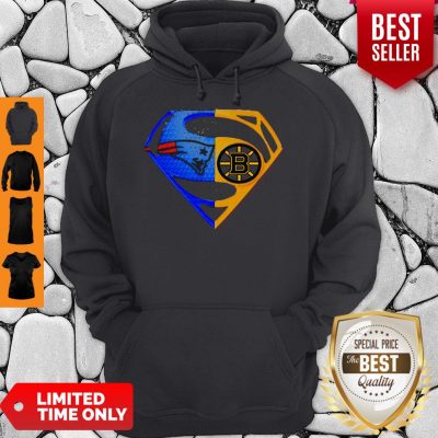 Premium Superhero New England Patriots And Boston Bruins Diamond Hoodie