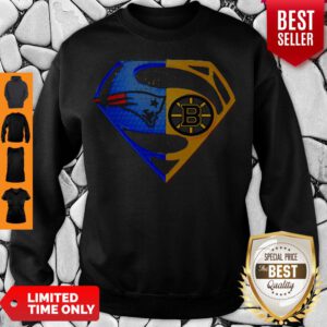 Premium Superhero New England Patriots And Boston Bruins Diamond Sweatshirt