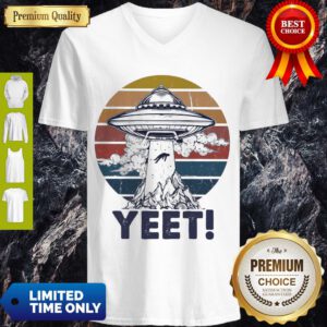 Premium UFO Alien Yeet Vintage V-neck