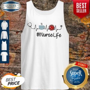 Pretty Heartbeat Coffee Coronavirus Nurse Life Tank Top