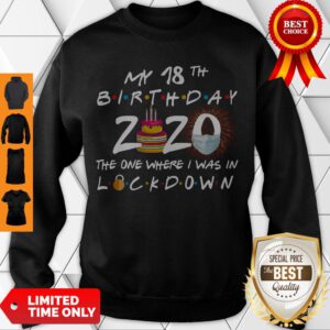 Funny My 18th Birthday 2020 The One Where I Was In Lockdown Sweatshirt