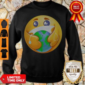 Pretty Icon Mask Hug Earth Sweatshirt