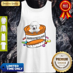 Nice White Poodle Antidepressant Mug Tank Top
