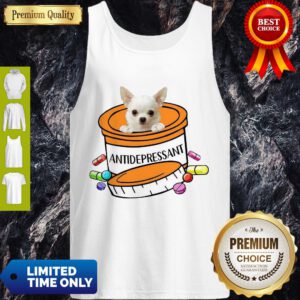 Pretty White Chihuahua Antidepressant Tank Top